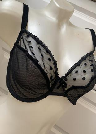 Бюстгальтер в горошек, бюстгальтер на косточках, бюстгальтер мягкий