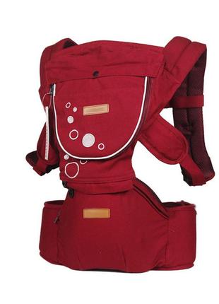 Хипсит для переноски детей aimama 5 в 1 ерго рюкзак слинг красный