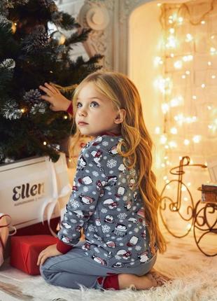 Новогодняя тёплая пижама с пингвинами