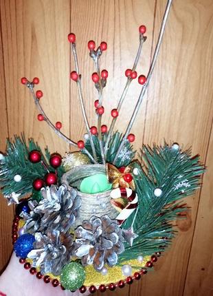 Подсвечник декоративный с led-свечкой.