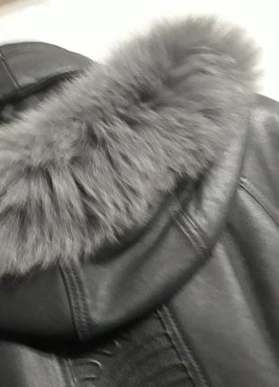 Зимнее пальто натуральная кожа турция ( синтепон и  меховая подкладка)4 фото