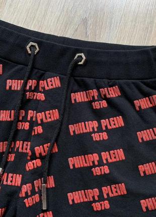 Мужские хлопковые шорты с принтом  philipp plein3 фото