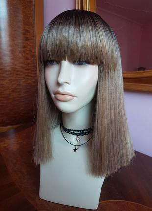 Парик💕с густой челкой. ровный срез