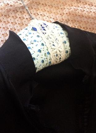 Шикарная шелковая блуза с кружевом elie tahari2 фото