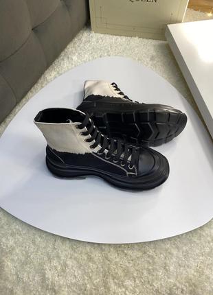 Ботинки alexander mcqueen tread slick, ботинки макквин, высокие кеды mcqueen8 фото