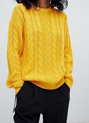 Мягкий свитер pull&bear горчичный