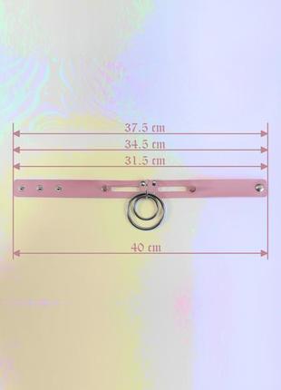 Розовый неформальный альт чокер с шипами и кольцами готика кидкор аниме косплей3 фото