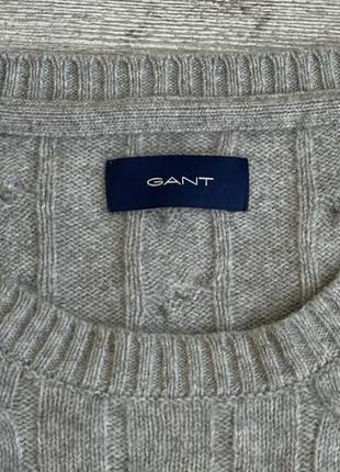 Светр gant cable knit wool sweater5 фото