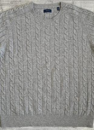 Светр gant cable knit wool sweater3 фото