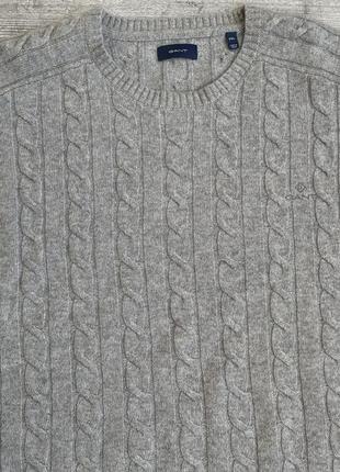 Светр gant cable knit wool sweater4 фото