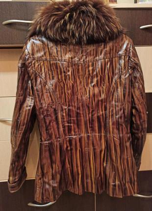 Куртка натуральная кожа, натуральный мех3 фото
