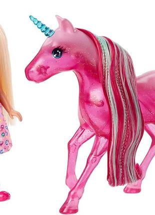 Кукла барби, дримтопия, челси и единорог, 14 см - chelsea doll and unicorn