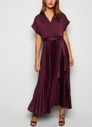 New look нарядное платье бордовое р 40 нарядное бордовое платье