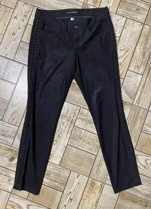 Оригінальні фірмові, а-ля замшеві штани,штани зі шнурівкою cambio