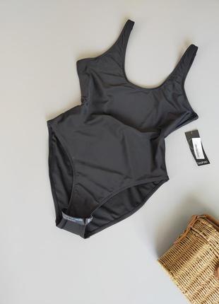 Boohoo злитий чорний купальник