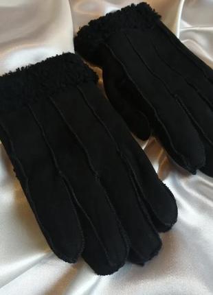 Тепленькі рукавички з натуральної замші