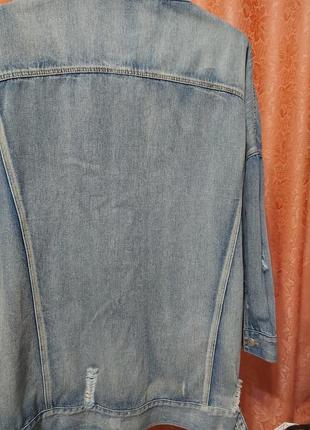 Удлиненная джинсовая куртка  ove штrsize.6 фото