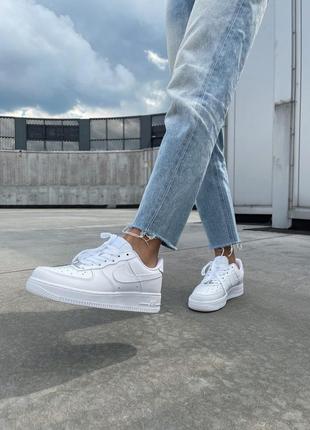 Кросівки білі шкіряні air force 1 low white❤