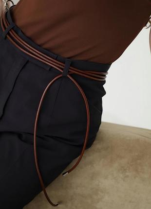 Пояс верёвка из кожи , италия