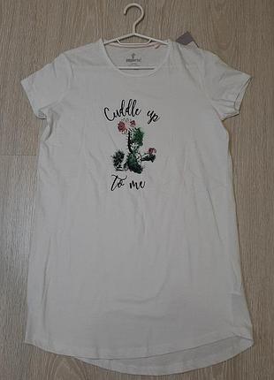 Нічна сорочка домашній одяг плаття туніка  100% котон pepperts