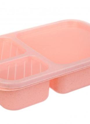 Эко ланч-бокс розовый 68-437