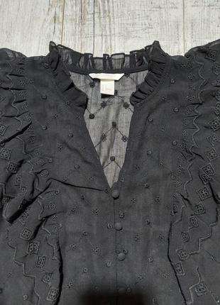 Нарядная черная кружевная блузка6 фото