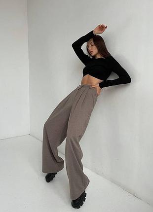 Брюки палаццо арт. 350, мокко