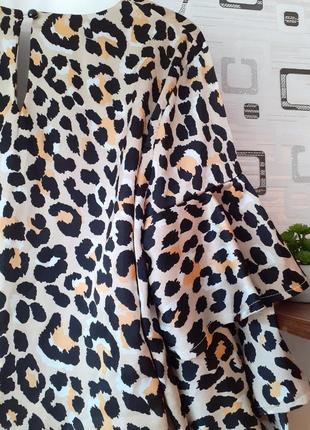 Женская блуза анималистичный леопардовый принт размер 14 boohoo8 фото