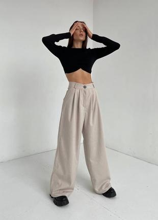 Брюки палаццо арт. 350, светло-бежевый