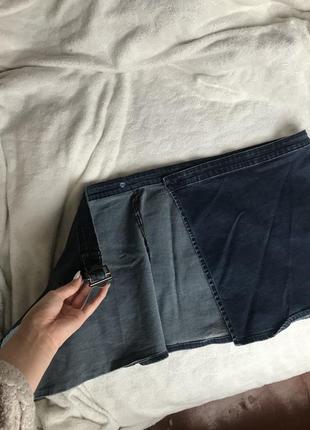 Юбка юбочка джынс джинсовая на запах джинс спідниця8 фото