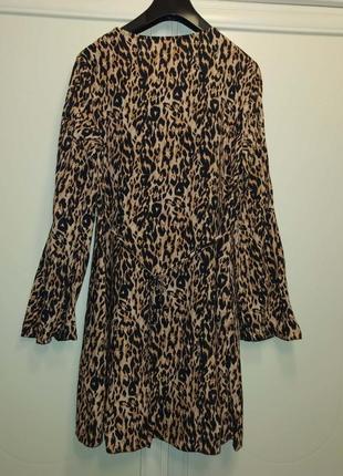 Леопардова сукня, , леопардовий принт, аискоза,на гудзиках2 фото