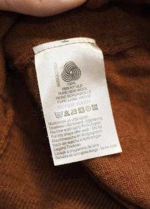 Новый мужской шерстяной джемпер кирпичного цвета свитер6 фото