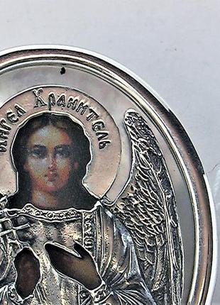 Ікона сувенір срібло 925 проба 36,50 грама ангел хоронитель2 фото
