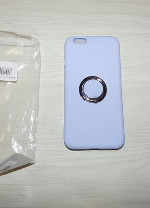 Чехол silicone cover with ring iphone 6 light purle