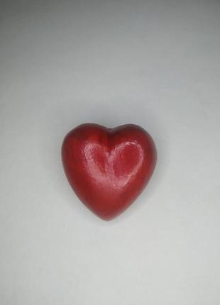 Брошка червоне серце1 фото