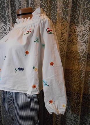 Блузка з об'єднання ємними рукавами top shop