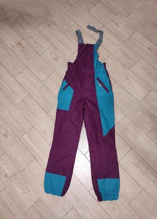 Комбез лижні штани лижи костюм штани плащівка дощовик штани лижні фіолетовий бірюзовий дитячий жіночий