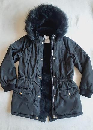 Куртка зимняя на меху, длина 75 см.