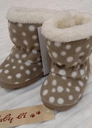 Пинетки 0-4 мес. мех-флис