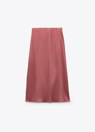Новая коллекция! стильная юбка сатиновый финиш, zara, рр l-xl3 фото