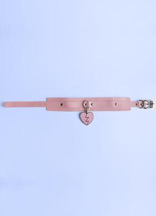 Розовый пастельный альт чокер с разбитым сердечком лолита кидкор косплей аниме подарок девушке украшение для девочки4 фото