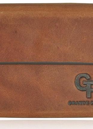Шкіряна візитниця v-48 grande pelle руда