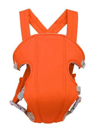 Рюкзак-слинг сумка кенгуру для переноски ребенка baby carriers 3-16 месяцев 4 положения оранжевый