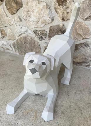 Паперкрафт-модель игривая собака1 фото