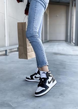 Nike air jordan черно-белые джорданы найк аир джордан женские джорданы5 фото