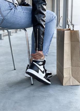 Nike air jordan черно-белые джорданы найк аир джордан женские джорданы7 фото