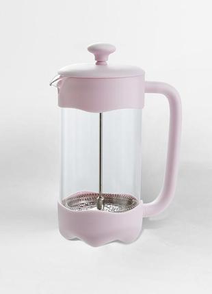 Френч-пресс (заварник) для чая и кофе maestro mr-1669-350 (350мл) розовый