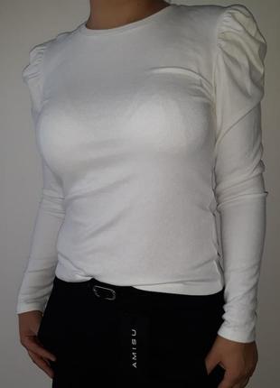 Базовая блузка підкорочена в рубчик4 фото