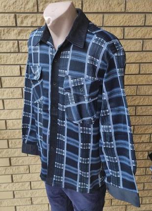 Рубашка мужская байковая теплая больших размеров, плотная высокого качества long5 фото