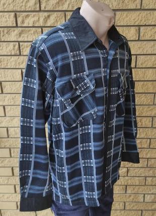 Рубашка мужская байковая теплая больших размеров, плотная высокого качества long4 фото